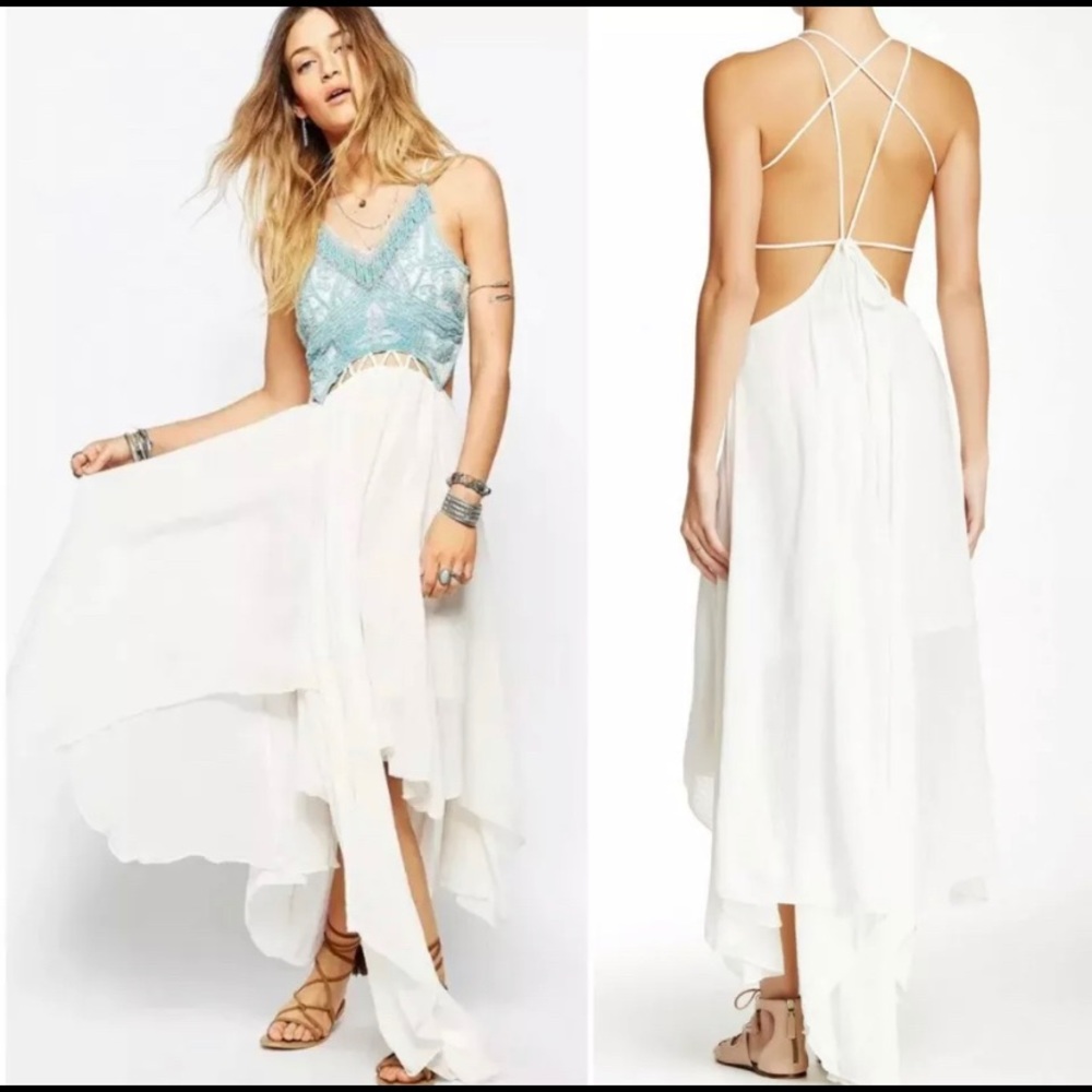 Free People Turquoise Spirit Maxi Dress $298